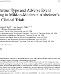 Cover page: Study Partner Type and Adverse Event Reporting in Mild-to-Moderate Alzheimer’s Disease Clinical Trials