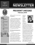 Cover page: President's Message