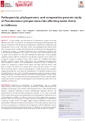 Cover page: Pathogenicity, phylogenomic, and comparative genomic study of Pseudomonas syringae sensu lato affecting sweet cherry in California.