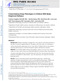 Cover page: Characterizing Sleep Phenotypes in Children With Newly Diagnosed Epilepsy
