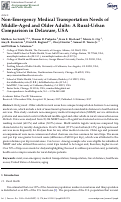 Cover page: Non-Emergency Medical Transportation Needs of Middle-Aged and Older Adults: A Rural-Urban Comparison in Delaware, USA