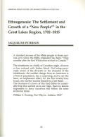 Cover page: Ethnogenesis: Settlement and Growth of a "New People"