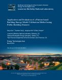 Cover page: Application and evaluation of a pattern-based building energy model calibration method using public building datasets