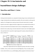 Cover page: Li-Ion Batteries and Beyond: Future Design Challenges