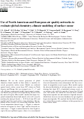 Cover page: Use of North American and European air quality networks to evaluate global chemistry–climate modeling of surface ozone