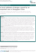 Cover page: A local outbreak of dengue caused by an imported case in Dongguan China