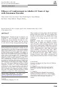 Cover page: Efficacy of Lemborexant in Adults ≥ 65 Years of Age with Insomnia Disorder.