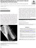 Cover page: Mimicking Multiple Myeloma: Voriconazole-Induced Hyperfluorosis and Bone Lesions