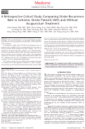 Cover page: A Retrospective Cohort Study Comparing Stroke Recurrence Rate in Ischemic Stroke Patients With and Without Acupuncture Treatment