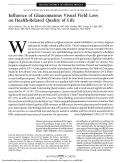 Cover page: Influence of Glaucomatous Visual Field Loss on Health-Related Quality of Life