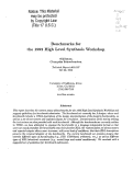 Cover page: Benchmarks for the 1992 high level synthesis workshop