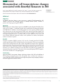 Cover page: Mononuclear cell transcriptome changes associated with dimethyl fumarate in MS