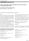 Cover page: Active, but not passive cigarette smoking was inversely associated with mammographic density