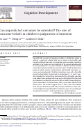 Cover page: Can unpredicted outcomes be intended? The role of outcome-beliefs in children's judgments of intention