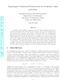 Cover page: Lagrangian variational framework for boundary value problems