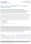 Cover page: Genomic epidemiology of SARS-CoV-2 transmission lineages in Ecuador.