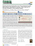 Cover page: Extracting Structural Information from Physicochemical Property Measurements Using Machine LearningA New Approach for Structure Elucidation in Non-targeted Analysis