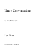 Cover page: Three Convserations