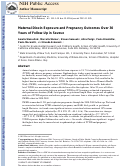 Cover page: Maternal dioxin exposure and pregnancy outcomes over 30 years of follow-up in Seveso