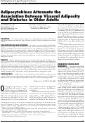 Cover page: Adipocytokines attenuate the association between visceral adiposity and diabetes in older adults