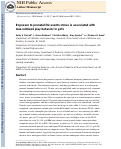 Cover page: Exposure to prenatal life events stress is associated with masculinized play behavior in girls