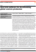 Cover page: Near-term pathways for decarbonizing global concrete production.