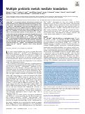 Cover page: Multiple prebiotic metals mediate translation