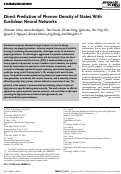 Cover page: Direct Prediction of Phonon Density of States With Euclidean Neural Networks