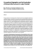 Cover page: Occupational segregation and the devaluation of women's work across US labor markets