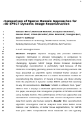 Cover page: Comparison of sparse domain approaches for 4D SPECT dynamic image reconstruction