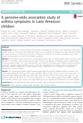 Cover page: A genome-wide association study of asthma symptoms in Latin American children.