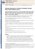 Cover page: Reflection Magnitude as a Predictor of Mortality