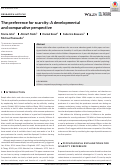 Cover page: The preference for scarcity: A developmental and comparative perspective