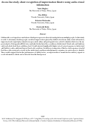 Cover page: An on-line study about recognition of improvisation theatre using audio-visual information