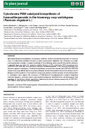 Cover page: Cytochrome P450‐catalyzed biosynthesis of furanoditerpenoids in the bioenergy crop switchgrass (Panicum virgatum L.)