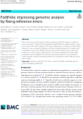 Cover page: FixItFelix: improving genomic analysis by fixing reference errors
