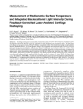 Cover page: Measurement of radiometric surface temperature and integrated backscattered light intensity during feedback-controlled laser-assisted cartilage reshaping