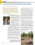 Cover page: Preparing for an uncertain future with climate smart agriculture