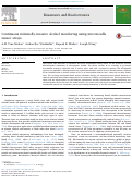 Cover page: Continuous minimally-invasive alcohol monitoring using microneedle sensor arrays