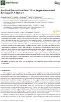 Cover page: Are Fruit Juices Healthier Than Sugar-Sweetened Beverages? A Review