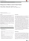 Cover page: Management of Pediatric Grade IV Renal Trauma