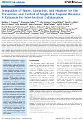 Cover page: Integration of Water, Sanitation, and Hygiene for the Prevention and Control of Neglected Tropical Diseases: A Rationale for Inter-Sectoral Collaboration