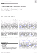 Cover page: Cryptofaunal diversity in fringing reef rhodoliths