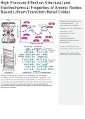 Cover page: High Pressure Effect on Structural and Electrochemical Properties of Anionic Redox-Based Lithium Transition Metal Oxides