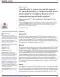 Cover page: How effective is extracorporeal life support for patients with out-of-hospital cardiac arrest initiated at the emergency department? A systematic review and meta-analysis