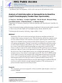 Cover page: Analysis of lipid adsorption on nanoparticles by nanoflow liquid chromatography-tandem mass spectrometry