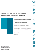 Cover page: Progressive Governance for the 21<sup>st</sup> Century: The Brazilian Experience