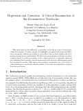 Cover page: Regression and Causation: A Critical Examination of Six Econometrics Textbooks