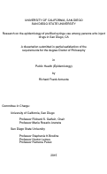 Cover page: Research on the epidemiology of prefilled syringe use among persons who inject drugs in San Diego, CA