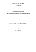 Cover page: Scrutinizing Sophomore Slump: An Exploration of Student Behaviors and Institutional Conditions